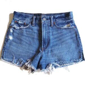 Abercrombie Annie High Rise Cutoff Denim Shorts 26/2 Jeans 28x3